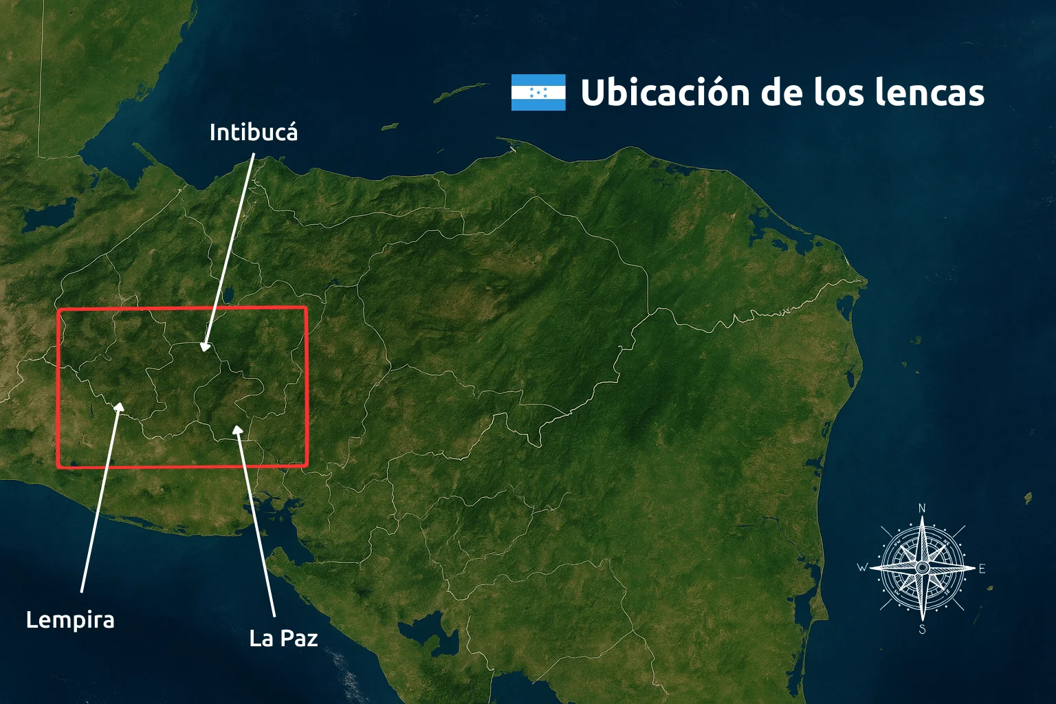 Ubicación de los Lencas en Honduras